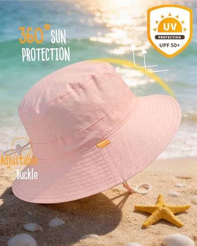 FURTALK Baby Sun Hat for Boys Girls Toddler Summer Bucket Hats Kids UPF 50+ - Image 2