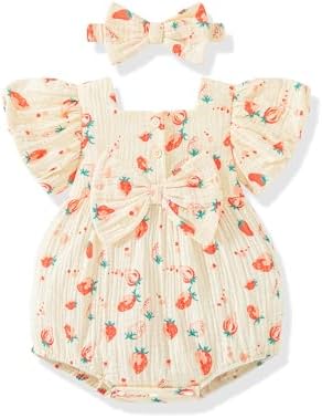Vibebox Baby Girls Clothes Summer One-sies Romper Outfit Preemie-18 Months by WelcometoSelectbyVibebox