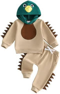 Infant Baby Boy Fall Winter Clothes Outfit Hooded Long Sweatshirt Pant Set by LIOMENGZI
