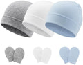Newborn Baby Hats and Mittens Set Infant Beanie Cap Toddler Gloves Newborn by AQOKKA