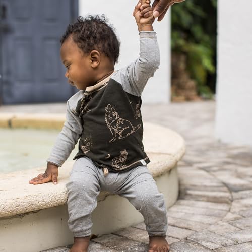 Burt's Bees Baby Boys Shirt and Pant Set, Long Sleeve Top & Bottom Outfit Bundle - Image 3