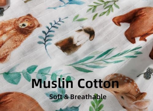 2 Pack Mallard Duck Muslin Swaddle Blankets 100% Cotton Breathable Receiving - Image 5