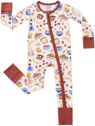 pureborn Baby Sleeper Viscose from Bamboo Zipper Footies Pjs 0-24 Months | by pureborn