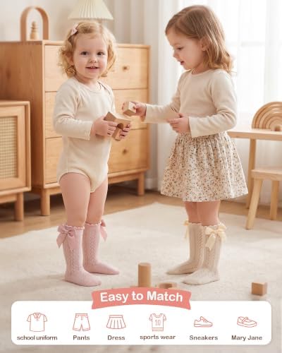 Toddler Girl Ruffle Socks Baby Girls Knee High Socks - Image 5