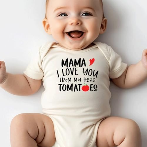 hrcfbk Infant Baby Boys Girls Bodysuit Newborn Short Sleeve Funny Letters Print - Image 4
