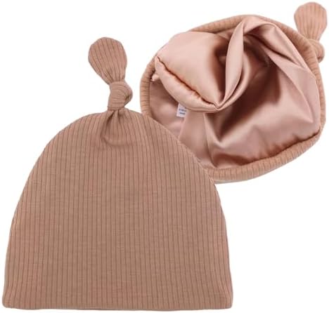 Silky Satin Lined Newborn Hat Hair Care Knot Beanie Hats by Sugarmelon