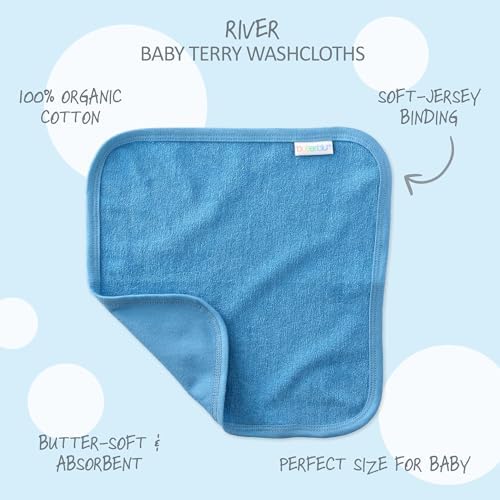 Butterblu River 10-Pack Baby Terry Washcloths 100% Organic Cotton Absorbent - Image 2