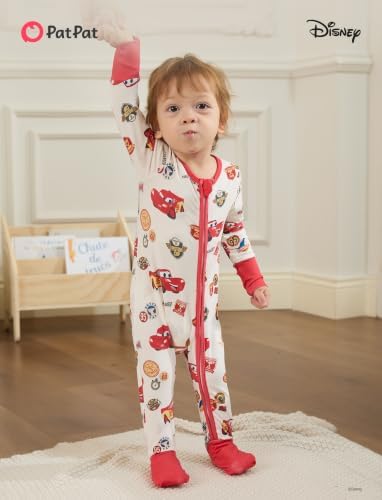 Disney Baby Organic Cotton Zip Footie Clothes Romper Outfit - Image 5