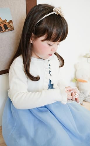 Toddler Girls Cardigan Sweater Bolero Shrug Baby Kids Long Sleeve Cropped Dress - Image 5