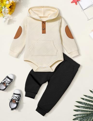 Fommy Baby Boy Clothes Colorblocked Long Sleeve Hoodie + Long Pants 2PCS Fall - Image 6