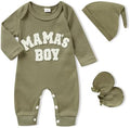 GRNSHTS Newborn Baby Boy Romper Coming Home Outfits Letter Print Bodysuit by GRNSHTS