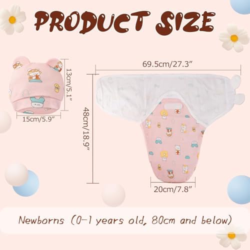 Baby Swaddle Sleep Sacks with Hats - Image 2