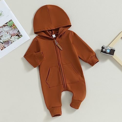 Fall Baby Clothes Newborn Boy Girl Hoodie Romper Long Sleeve Jumpsuit Winter - Image 3