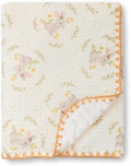 Baby Blanket Cotton Muslin Thick Dotted Backing Double Layer Receiving Blanket by Gunnaicat