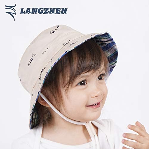 LANGZHEN Sun Protection Hat for Kids Toddler Boys Girls Wide Brim Summer - Image 3
