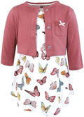 Hudson Baby Infant and Toddler Girls Cotton Dress and Cardigan Set by HudsonBaby