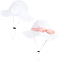Baby Girl Sun Hat with UPF 50+ Outdoor Adjustable Beach Hat with Wide Brim Bucket Hats