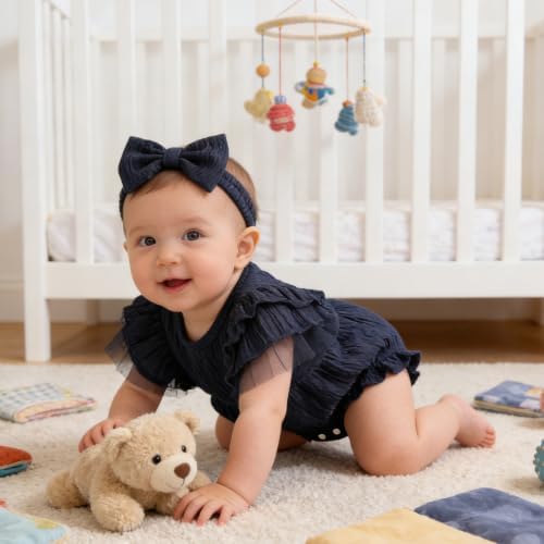 TITKKOP Ruffle Bubble Romper for Baby Girl | One-Piece Shorts Jumpsuit | Summer - Image 3
