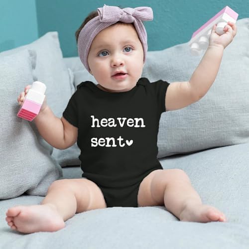 Heaven Sent Baby Bodysuit Religious Pregnancy Announcement Baby Romper Unisex - Image 3