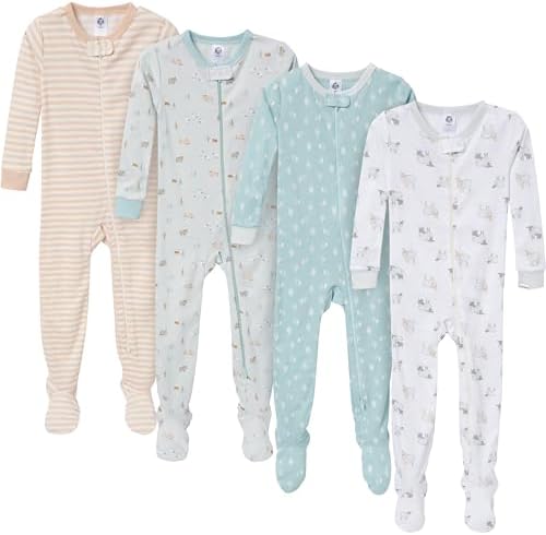 Gerber Baby Boys & Girls 4-Pack Footed Pajamas by Gerber