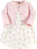 Hudson Baby Infant and Toddler Girls Cotton Dress and Cardigan Set by HudsonBaby