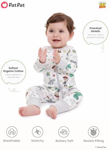 Disney Baby Organic Cotton Zip Footie Clothes Romper Outfit - Image 6