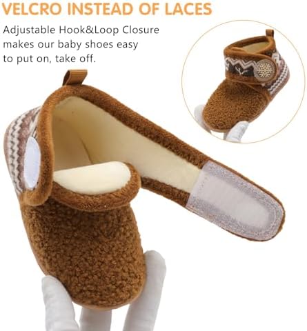 FEETCITY Baby Booties Girls Boys Infant Slippers First Walkers Shoes Warm Socks - Image 4