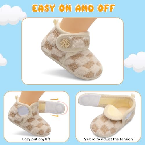 FEETCITY Baby Booties Girls Boys Infant Slippers First Walkers Shoes Warm Socks - Image 5