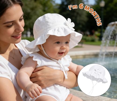Baby Girl Wide Brim Bucket Hats - Image 3