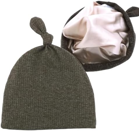 Silky Satin Lined Newborn Hat Hair Care Knot Beanie Hats by Sugarmelon