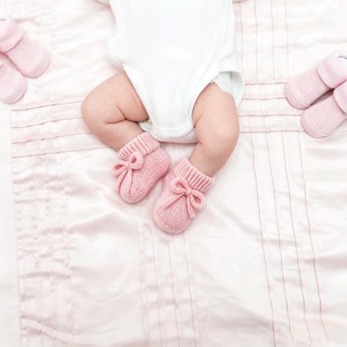 Jastore Baby Booties Newborn First Walkers Cozy Shoes Warm Knit Soft Booties - Image 7
