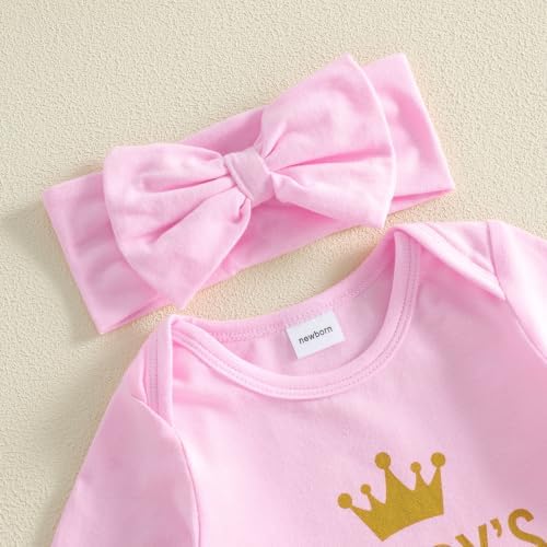 fhutpw Newborn Baby Girls Cotton Sleeper Gown She Is Here Nightgown Pajamas | - Image 5