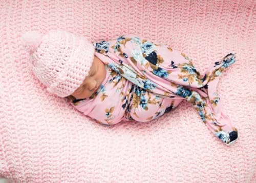 DRESHOW BQUBO Baby Girl Newborn Floral Receiving Blankets - Image 3