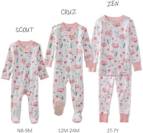 Butterblu Scout Sleep & Play 100% Organic Cotton Footed Zip Front PJs | GOTS - Image 5