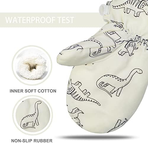 Toddler Mittens Lined Fleece Snow Gloves - Image 2