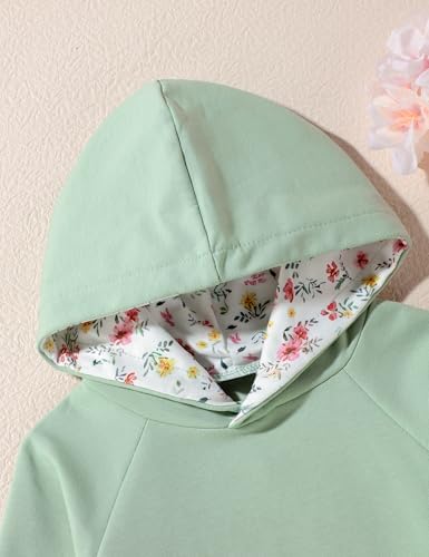oklady Baby Girl Clothes, Hoodie Tops Floral Pant - Image 3