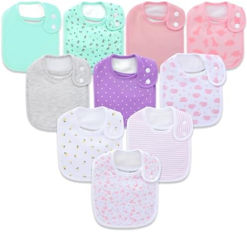 Hakochia Waterproof Baby Bibs Organic Cotton Super Soft and Absorbent by Hakochia