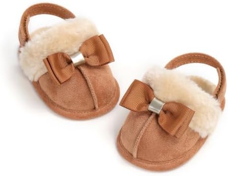 Baby Booties Cozy Fleece Slippers Soft Baby Shoes by GDSDYM