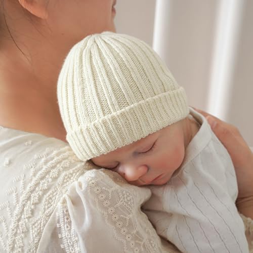 Neiwech Cotton Baby Beanie Hat Infant Newborn Toddler Winter Knitted Warm Skull - Image 3