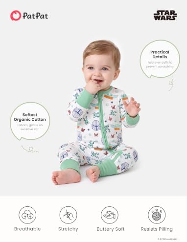 Disney Baby Organic Cotton Zip Footie Clothes Romper Outfit - Image 6