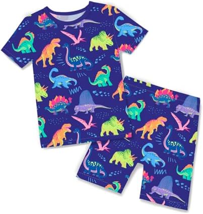 babee Reshinee Bamboo Viscose Toddler Boys Pajamas Set, Short Sleeve Kids by babeeReshinee