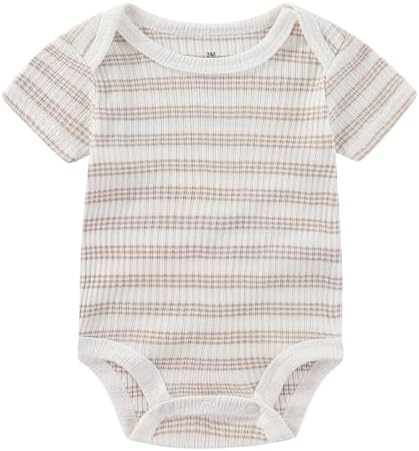 Ruliby Baby Bodysuit and Pant Set Summer Ribbed Mix Match Infant Clothes - Image 3