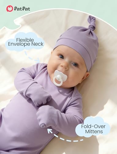 PATPAT Baby Sleeper Gown with Hat - Image 3