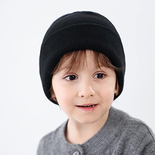 DOOVID Toddler Beanie Kids Warm Knit Beanie Hat Baby Boys Girls Knit Caps - Image 3