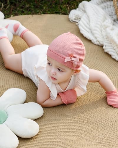 Baby Hats Mittens and Socks Set Soft Cotton Newborn Hat Glove - Image 5