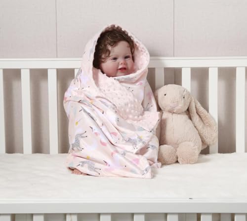 CREVENT 2Pcs 30''X40'' Cute Cozy Fluffy Warm Baby Blankets - Image 5