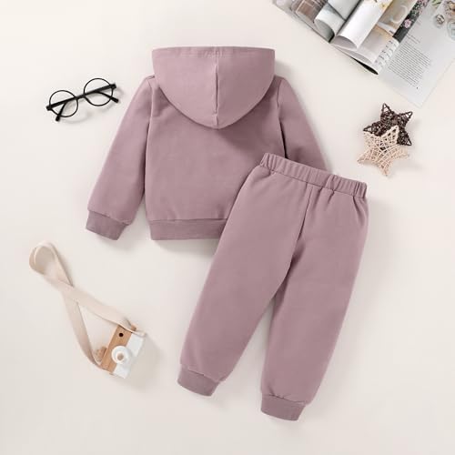 Happy Town Baby Fall Outfits for Girl Boy Long Sleeve Hoodie Top and Long - Image 3