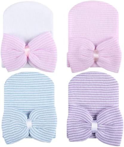Cuffbow 4 Pcs Preemie Hats Baby Cap by Cuffbow