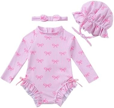 Renotemy Baby Swimsuit Girls One-Piece Swimwear Baby Beach Essentials 3M-3T by Renotemy