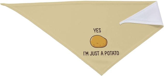Baked Potato with Legs Dog Bandana, Funny Washable Triangle Bibs Scarf - Image 4